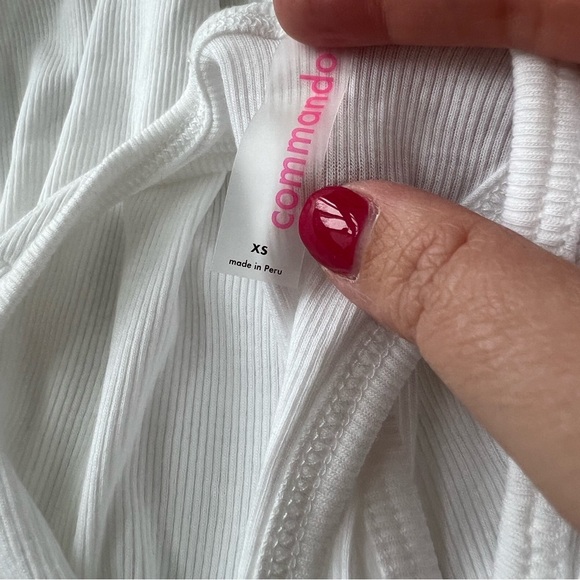 NWT Commando Women’s Luxury Rib Racerback Tank Bodysuit in White in size XS - Picture 5 of 5
